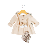 beige one-piece dress